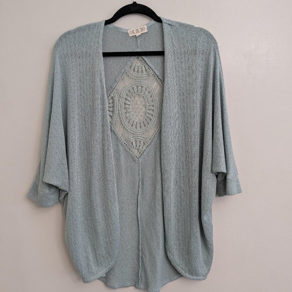Pink Rose Cardigan Sweater